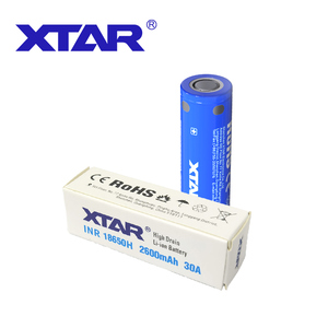 Batterie li-ion à haut débit XTAR 3.6V 18650H 2600mAh30A Batteries rechargeables à dessus plat non protégées à décharge élevée - Product Image 6