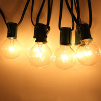 Guirlande lumineuse LED G40, 50 pieds, globes féeriques, éclairage d'extérieur, luminaire décoratif, idéal pour une fête, un jardin, un Patio ou la rue
