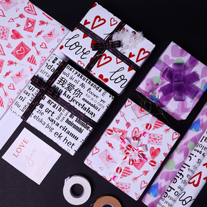 Vente en gros de rouleaux de mouchoirs d'anniversaire de haute qualité série Saint Valentin emballage rouleau de papier d'emballage artisanat supérieur - Product Image 5