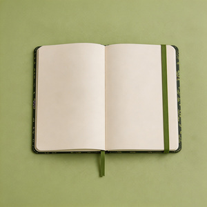 Carnet à couverture rigide vert floral personnalisé A5, journal <span class=keywords><strong>botanique</strong></span> avec bande élastique pour cadeaux - Product Image 5