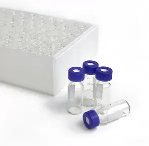 Agilent için uygun 100 adet/grup 1.5ml/2ml kahverengi vida kromatografik şişe HPLC otomatik örnekleyici headspace şişeleri