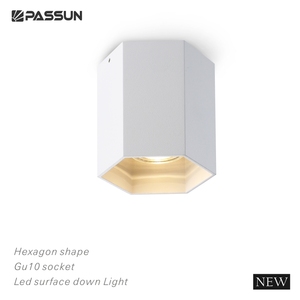 Interior tienda Hotel hogar aluminio cuadrado downlight GU10 zócalo Hexagonal lámpara carcasa techo - Product Image 3