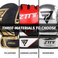 Gants de MMA 12oz 7oz en Cuir PU pour Boxe, Entraînement Professionnel et Sparring