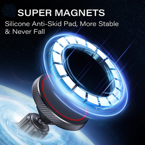 Soporte Universal Flexible Magnético Giratorio 360° para Celular, con Abrazadera para Escritorio y Rejilla de Ventilación de Auto, Marca NOVISON - Product Image 5