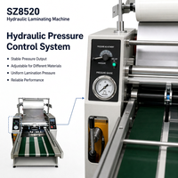 Machine de laminage thermique semi-automatique hydraulique SZ8520 500 mm avec découpe et perforation anti-ondulation pour papier et autocollants