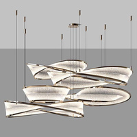 Lustre Chandler, lustre moderne de luxe, luminaires suspendus, hall d'hôtel, villa, salon, hall, lustre sur mesure