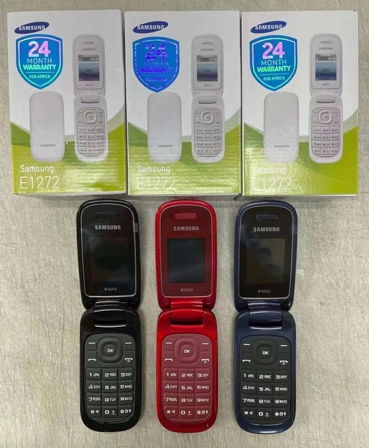 Second-hand for E1272 (2013) Flip GSM Mobile Phone with Spanish Support for Elderly Good Quality