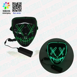 LED EL precio de fábrica de neón máscara con <span class=keywords><strong>2</strong></span> * AA constante conductor para evento de Halloween - Product Image 4