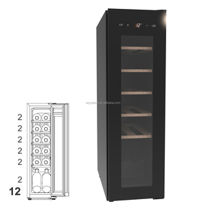 Enfriador de Vino Eléctrico Compacto de <span class=keywords><strong>12</strong></span> <span class=keywords><strong>Botellas</strong></span>, Alto de 830 mm (32.68 Pulgadas), para Vino Tinto y Blanco, con Estantes de Madera de Haya, Independiente y Ecológico - Product Image 6