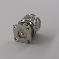Connecteurs de type N mâle étanches pour antenne, 4 trous, 0,2/2,0 mm, avec embout TAB, câble coaxial RF, 17,5 mm², à bride carrée