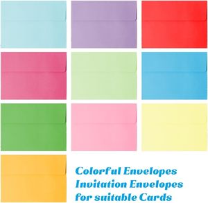 Cartes de vœux vierges <span class=keywords><strong>A4</strong></span> avec enveloppes, carton coloré imprimable pour remerciements, invitations, mariages, anniversaires - Product Image 4