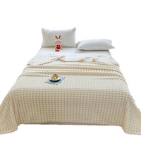Plaid en fausse fourrure de lapin à maille douce, en flanelle pelucheuse, couleur unie, style moderne et minimaliste, pour canapé et lit, options de tailles, vente en gros