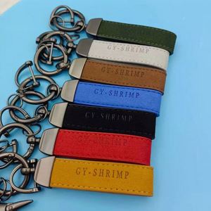 Top Sales High Quality Colorful PU Leather Keychain Customizable Car Key Ring Best Selling Blank Key Holder - Product Image 5