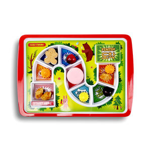 Vente en gros d'assiette en mélamine pour bébé plat de dîner assiette d'alimentation vaisselle pour enfant assiette divisée pour manger difficile les tout-petits avec repas amusant Tim