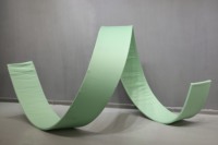 Décoration de mariage en tissu élastique variable, forme de vague, d'arc, de spirale, pour plafond