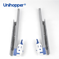 Glissière de tiroir dissimulée Unihopper à 2 canaux pour fermeture en douceur