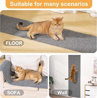 Grattoir mural pour chat, tapis d'escalade mural pour chat épaissi, tapis à gratter pour animaux de compagnie extra long, tapis à gratter pour chat auto-adhésif