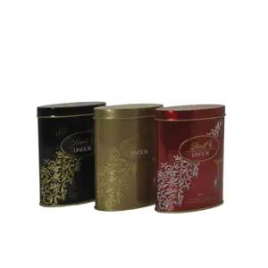 High quality oval shaped metal tin box for coffee tea packaging