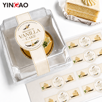 Autocollants adhésifs imperméables personnalisés en vinyle, étiquettes pour boîtes à gâteaux, étiquettes d'emballage alimentaire pour boulangerie, pour la décoration de desserts