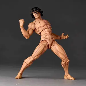 KAIYODO Revoltech Eren Jaeger PVC Anime Action Figure <span class=keywords><strong>Amazing</strong></span> Yamaguchi KO Model Koleksi Mainan Hadiah - Product Image 1