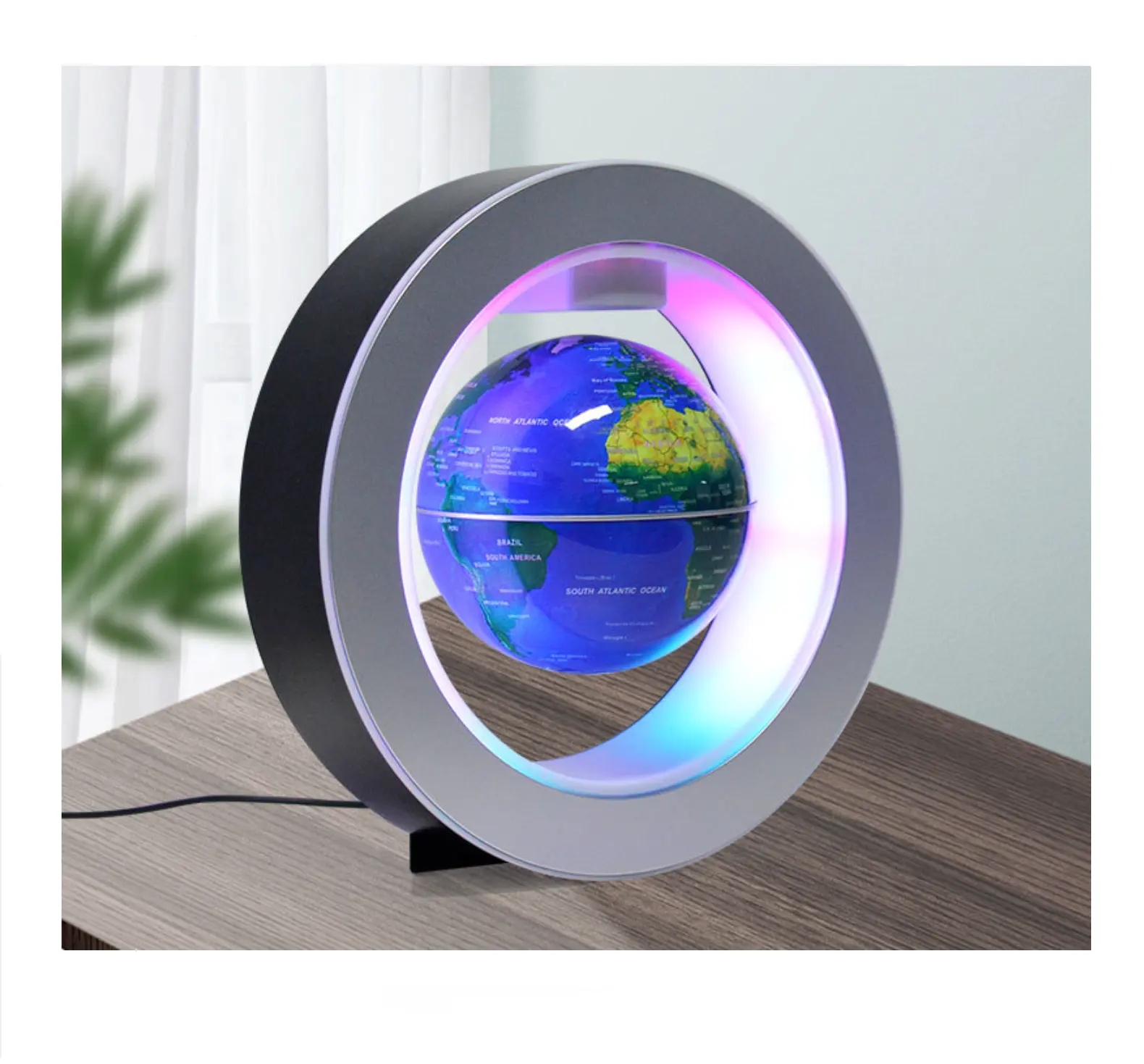 4Inch 6 Inch Hete Verkoop Elektronische Led Levitatie O-Vorm Magnetische Zwevende Display Globe