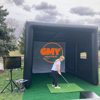 GMY Cage d'entraînement gonflable Projecteur de baie de frappe Jeu de golf gonflable Tente gonflable Golf