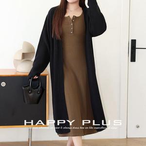 เดรสไหมพรมทรงเข้ารูปยาวสำหรับผู้หญิง คอวี ทรงปล่อยชายกระโปรง สีดำหมึก สีน้ำตาลชา สีเทาหมอก รุ่น N9038 - Product Image 2