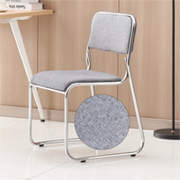 Chaise de bureau en métal, design moderne et simple, avec siège rembourré, prix de gros direct d'usine