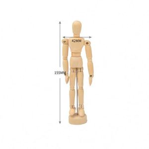 Artist Custom Size Natural Color Wood & Plastic Jointed Mannequin Moveable Desktop Stand Home Decoration <b>Drawing</b> - Product Image 2