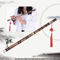Pluggable Handmade Bitter Bamboo Flute Dizi Traditional Chinese Musical Woodwind Instrument in E Key for Beginner Study Level