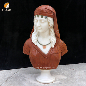 Statue de tête en marbre de haute qualité sculptée à la main, <span class=keywords><strong>sculpture</strong></span> de <span class=keywords><strong>buste</strong></span> de <span class=keywords><strong>femme</strong></span> en pierre assortie à la couleur pour villa - Product Image 6