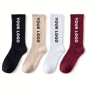 Chaussettes de sport personnalisées de qualité avec logo personnalisé pour hommes, enfants et jeunes - Automne 100% coton - Product Image 1