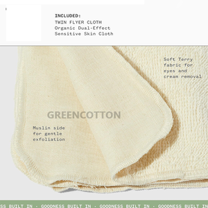 Toalha de Tecido Orgânico Natural Exfoliante Personalizada com Logo Durável de Dupla Face para Cuidados com a Pele Sensível e Maquiagem - Product Image 3