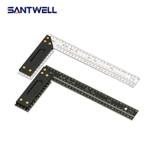 Regla cuadrada de carpintería con múltiples orificios, medidor de marcado de posición de ángulo recto de 90 grados para medición y diseño de carpintería - Product Image 4