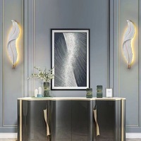 Lampe murale à plumes moderne et minimaliste, de luxe léger et créatif, pour salon, chambre, chevet, entrée et mur de fond TV