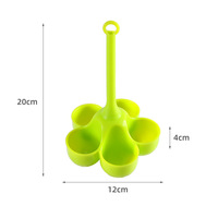 Cuiseur à œufs en silicone résistant aux hautes températures, compatible four, créatif, support à œufs 5 trous, multifonctionnel, passe au lave-vaisselle