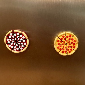 Aimant de réfrigérateur amovible en résine personnalisée, motif pizza de dessin animé, idéal pour étiquette fixe - Product Image 4