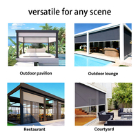 Persiana Enrollable Eléctrica para Exteriores con Control Remoto para Patio, Balcón y Pérgola