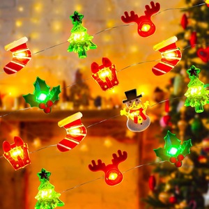 Christmas <b>LED</b> String <b>Lights</b> Snowman Candy Cane Tree Decorations Warm White Indoor Outdoor Holiday Lighting Accept Customiztion - Product Image 5