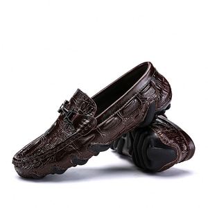 Chaussures de conduite décontractées pour hommes, mocassins en cuir véritable antidérapants, idéales pour la marche, le travail et les loisirs - Product Image 4