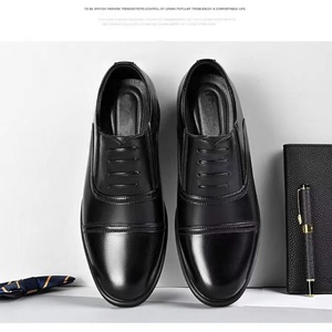 Comfortable Anti-slip Faux Suede Patchwork <b>Height</b> <b>Increasing</b> Oxford <b>Shoes</b> Formal Round-toe Low-top Men Autumn Wedding Business - Product Image 6