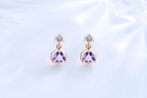 ต่างหูขายส่ง Bijouterie Joyeria ต่างหูเพชรคิวบิกเซอร์โคเนียสำหรับผู้หญิง ต่างหูทอง 18K ต่างหูแบบห้อยและแบบติดหู สำหรับเป็นของขวัญ ขายส่ง - Product Image 4