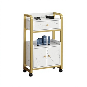 Modern Design Hairdressing Trolley <b>Tool</b> <b>Cabinet</b> For Home Use Beauty Salon Metal <b>Storage</b> Rack For Hairdressing Instruments - Product Image 3