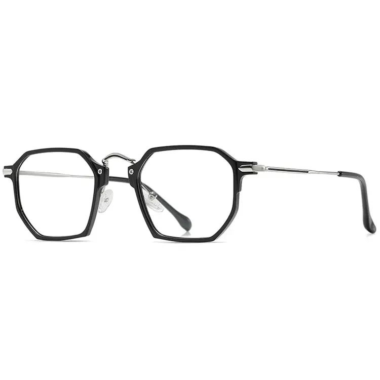 超軽量TR90フレームメガネ最高のクリアアンチブルーライトレンズ眼鏡男性女性のための幾何学的な眼鏡フレーム