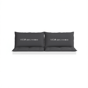 VID4 <b>Garden</b> <b>Bench</b> <b>Cushion</b> Set Of 2 Anthracite Polyester Outdoor Seat Pillows Elegant Style - Product Image 1