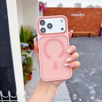 Coque de téléphone portable magnétique mate pour iPhone 18 Pro Max, coque de téléphone antichoc avec bouton tactile AI