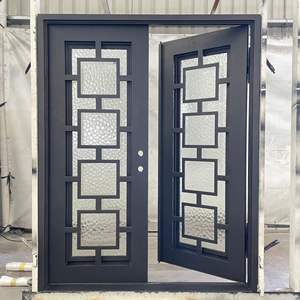 Fer forgé durable de porte principale de modèle de défilement populaire avec des détails d'<span class=keywords><strong>artisan</strong></span> - Product Image 6