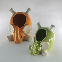 Pot de plantes en céramique en forme d'éléphant mignon pour plantes succulentes pour table de salon de bureau ou décoration intérieure