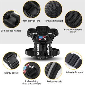 Klasik naylon köpek koşum katı desen çekiş halat yürüyüş yelek tarzı köpek aksesuarları için evcil hayvan tasması Set kaynağı - Product Image 4