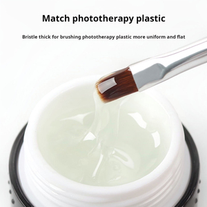 Stylo de photothérapie pour ongles à tête plate, poils en nylon, logo personnalisé, emballage individuel pour la pratique des étudiants, salon de manucure, pinceau pour nail art - Product Image 4